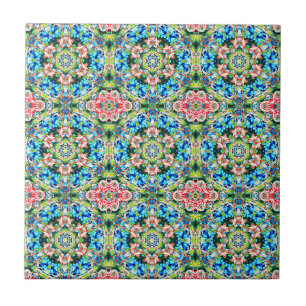 Fractal Blues Ceramic tile Kakelplatta