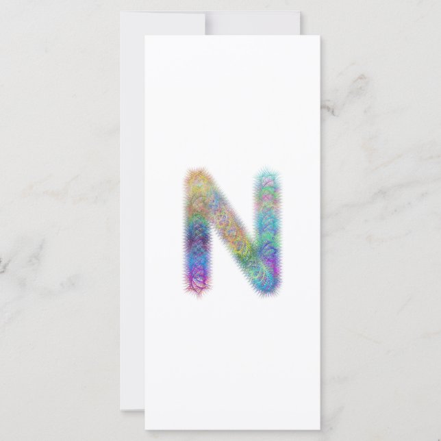 Fractal brev N monogram (Framsida)