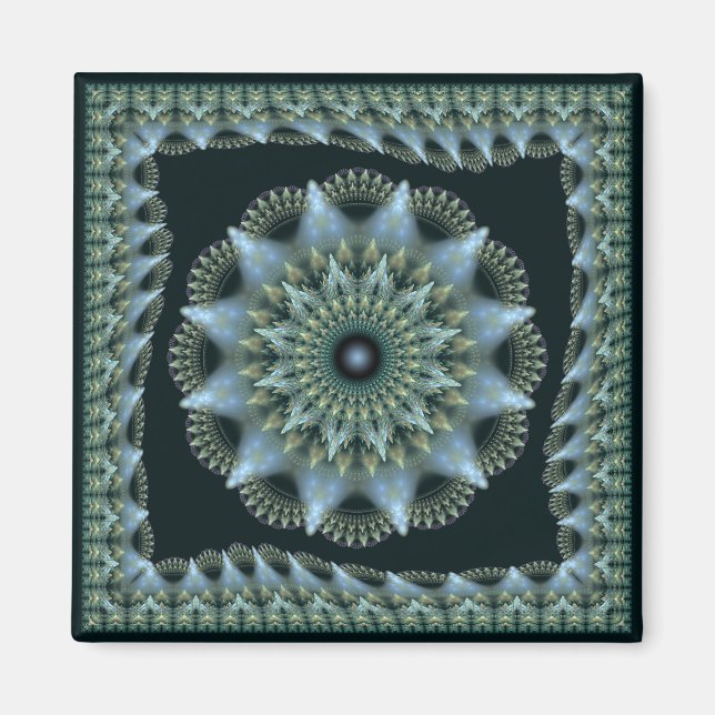 Fractal briljant stjärna-dekoration magnet (Framsidan)