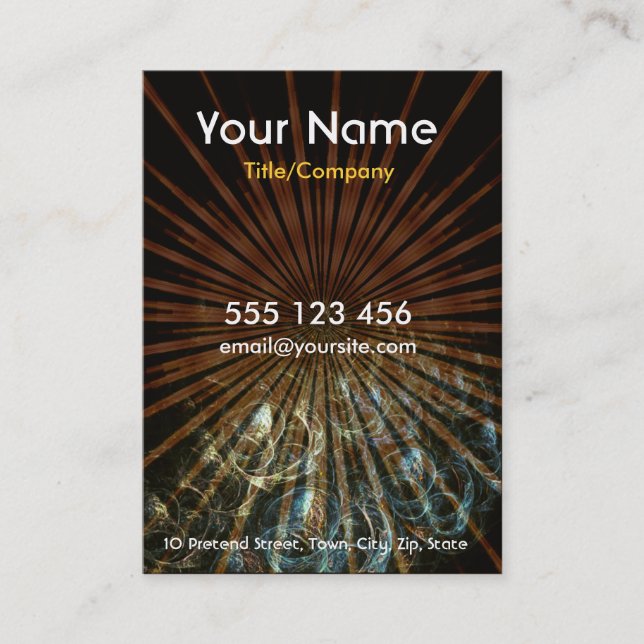 Fractal Bubbles-kort Visitkort (Framsida)