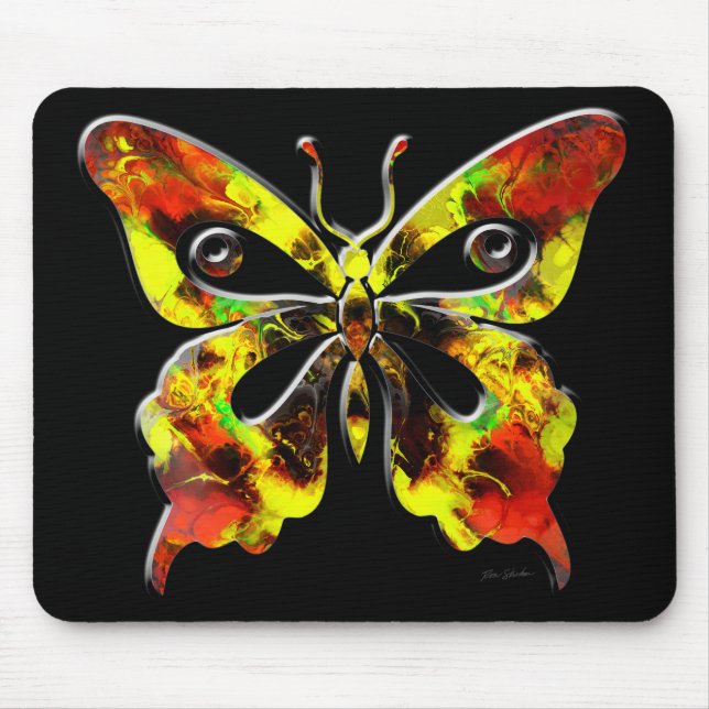 Fractal Butterfly Art 1 Mousepad Musmatta (Framsidan)