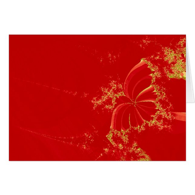 Fractal butterfly hälsningskort (Framsidan Horizontal)