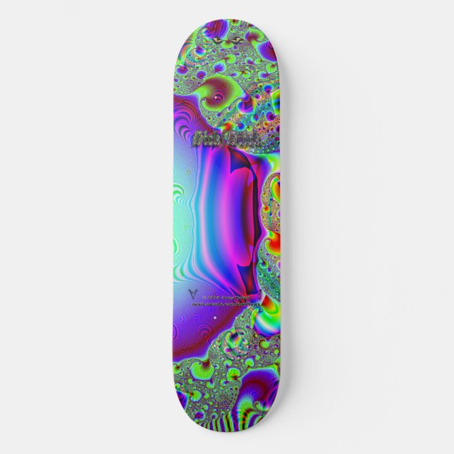 Fractal C~09 Triptych #2 Sick Stick Pro Skateboard (Framsida)