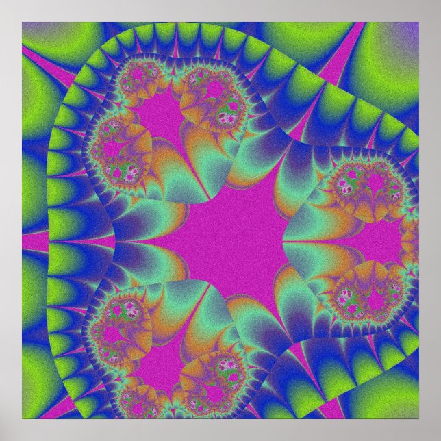 Fractal Cactus Bloom Poster (Framsidan)