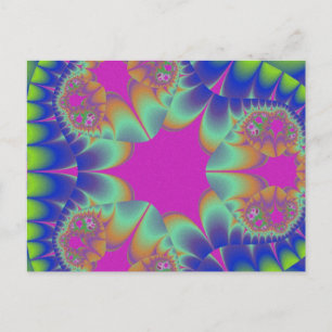 Fractal Cactus Bloom Vykort