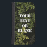 Fractal Camouflage Samsung S4 Plånboksfodral<br><div class="desc">Ett brunt kamouflage med grönt och löv i mönster som är lämpligt för antingen barrskogar eller lövskogar. Lägg till din egen text.</div>