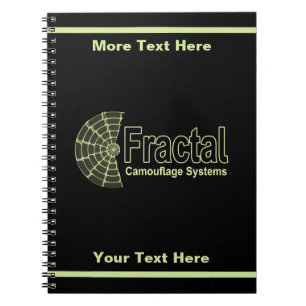 Fractal Camouflage Systems Logotyp Anteckningsbok Med Spiral