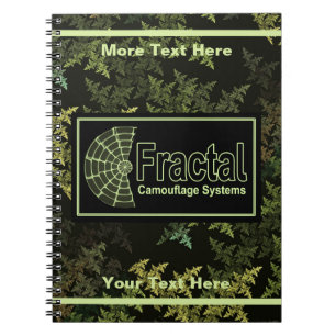 Fractal Camouflage Systems Logotyp Anteckningsbok Med Spiral