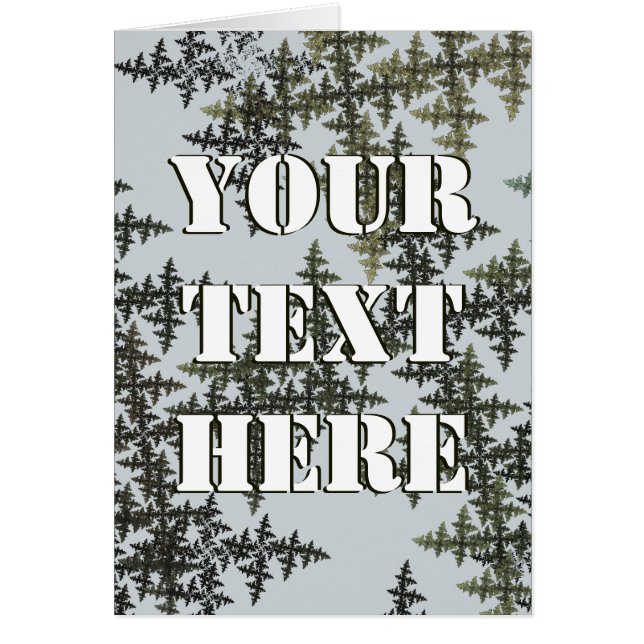 Fractal Camouflage - Vinter Hälsningskort (Framsidan)