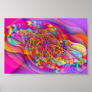 Fractal Candy Himlar Abstrakt Art Poster