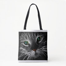 Fractal Cat Ansikte Tote