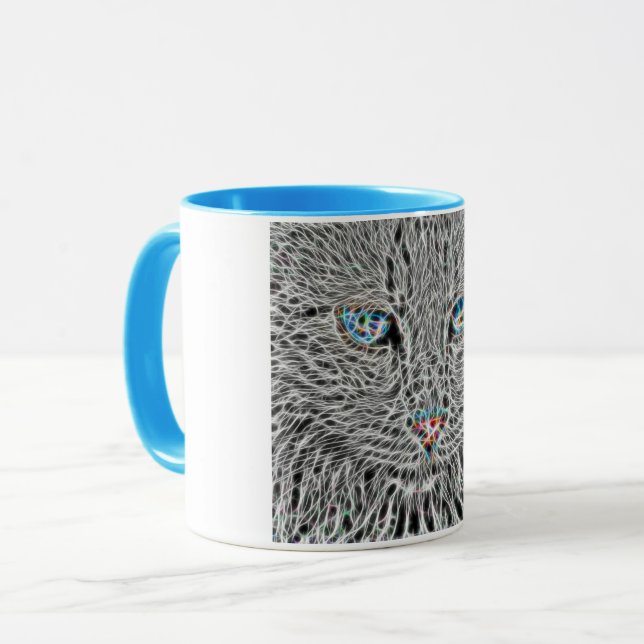 Fractal Cat Combo Mugg (Framsida vänster)