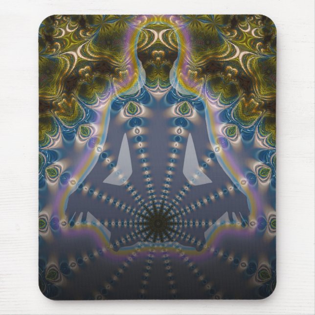 Fractal Chakra Yoga Meditation Mousepad Musmatta (Framsidan)