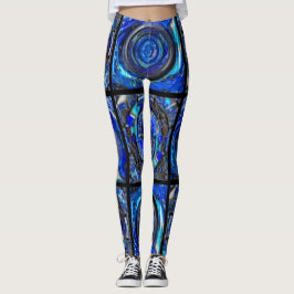 Fractal circles mosaic leggings