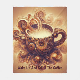 Fractal Coffee Reverie Fleecefilt