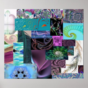 Fractal Collage—Braid Print Poster