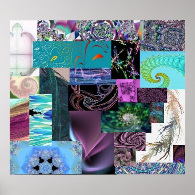 Fractal Collage—Braid Print Poster (Framsidan)