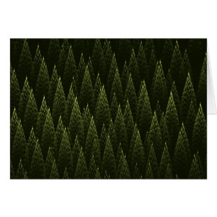Fractal Conifer Forest Hälsningskort