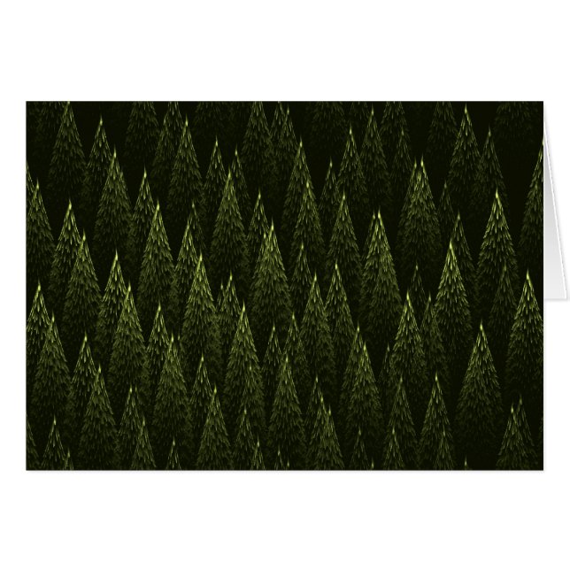 Fractal Conifer Forest Hälsningskort (Framsidan Horizontal)