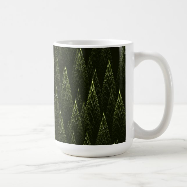 Fractal Conifer Forest Kaffemugg (Höger)