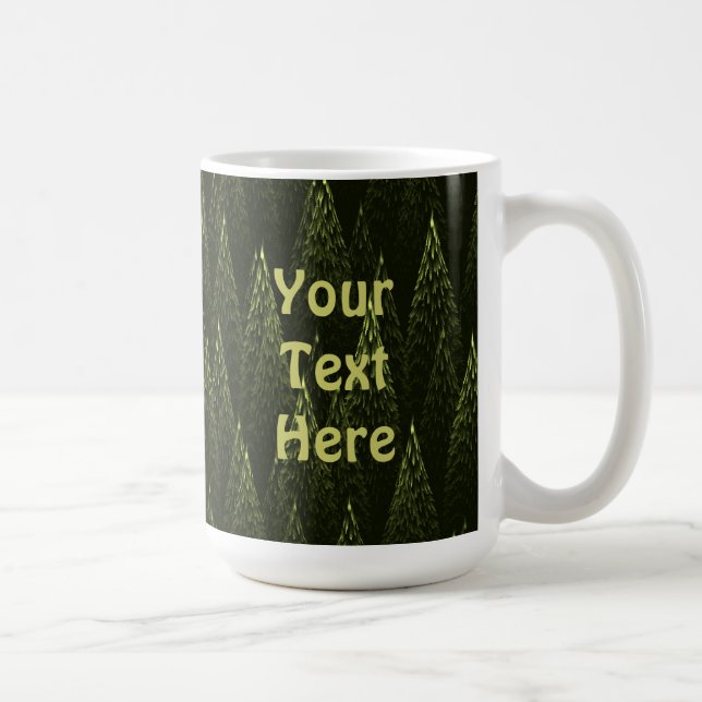 Fractal Conifer Forest Kaffemugg (Höger)