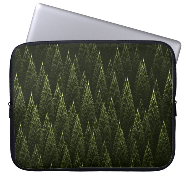 Fractal Conifer Forest Laptop Sleeve (Framsidan)