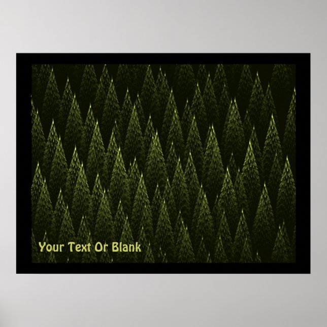 Fractal Conifer Forest Poster (Framsidan)