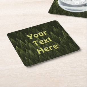 Fractal Conifer Forest Underlägg Papper Kvadrat