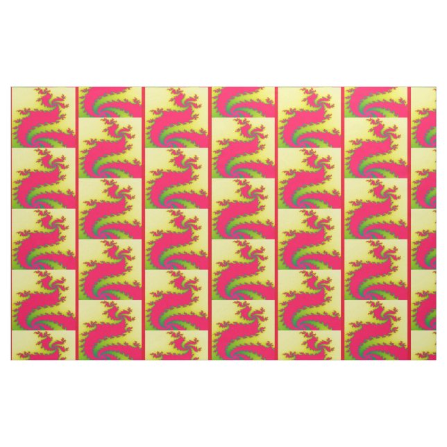 Fractal Craft Fabric för kinesiska nya år Tyg (Fat Quarter)
