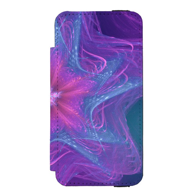 Fractal delikat cyanpalett incipio iPhone wallet skal (Folio Framsidan)