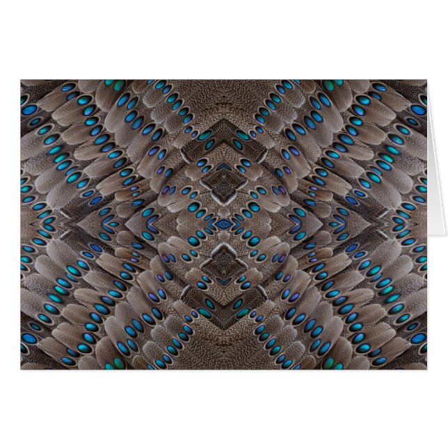 Fractal Design Fasanfjäder Hälsningskort (Framsidan Horizontal)