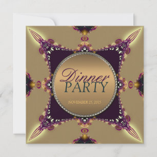 Fractal Dreams Dinner Party-inbjudan Inbjudningar