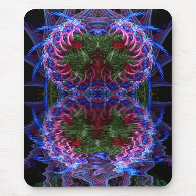 Fractal droppar Visionary Art Mousepad Musmatta (Framsidan)