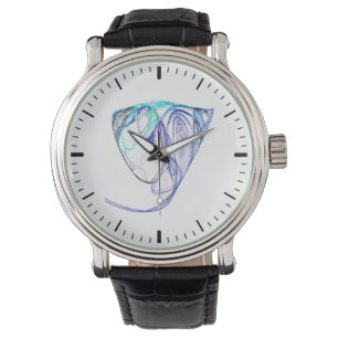 Fractal - Elephant Porträtt Armbandsur