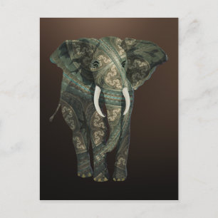 Fractal Elephant Vykort