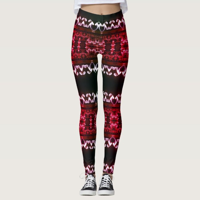 Fractal Etno Anpassningsbar Leggings (Framsida)