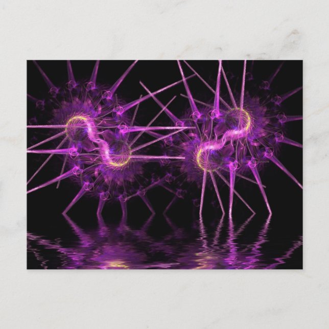 Fractal Fantasy Insekt Postcard Vykort (Framsida)