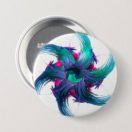 Fractal Fantasy Swirls Badge Knapp