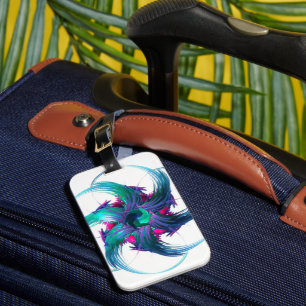 Fractal Fantasy Swirls Bagagebricka