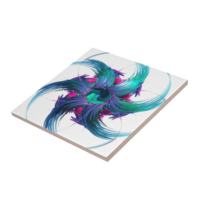 Fractal Fantasy Swirls Ceramic Tile Kakelplatta (Sidan)