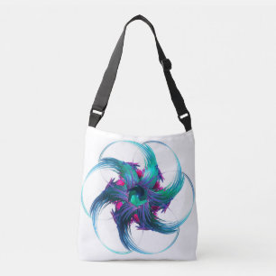 Fractal Fantasy Swirls Crossbody Bag Axelväska