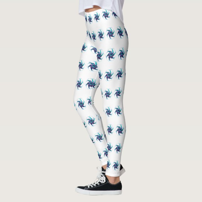 Fractal Fantasy Swirls Leggings (Vänster)