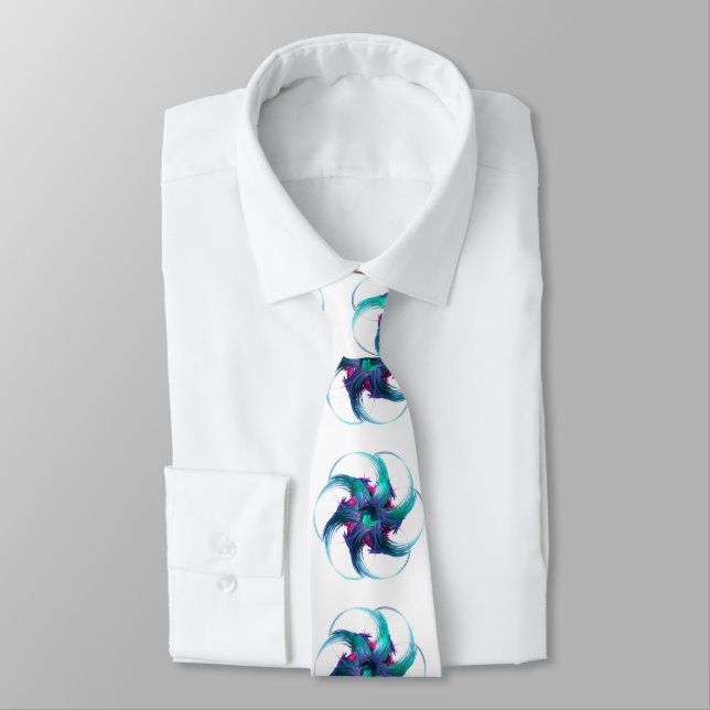 Fractal Fantasy Swirls Neck Tie Slips (Bunden)