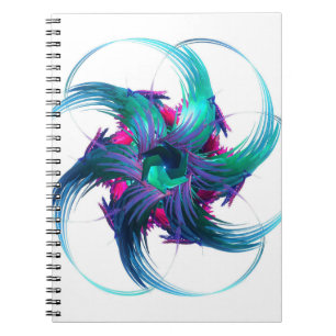Fractal Fantasy Swirls Spiral bärbar dator Anteckningsbok