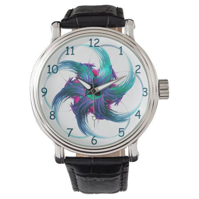 Fractal Fantasy Swirls Watch Armbandsur (Framsida)