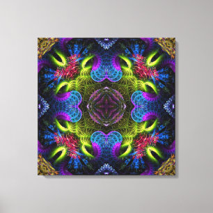 Fractal Färg Geometric Art Canvas