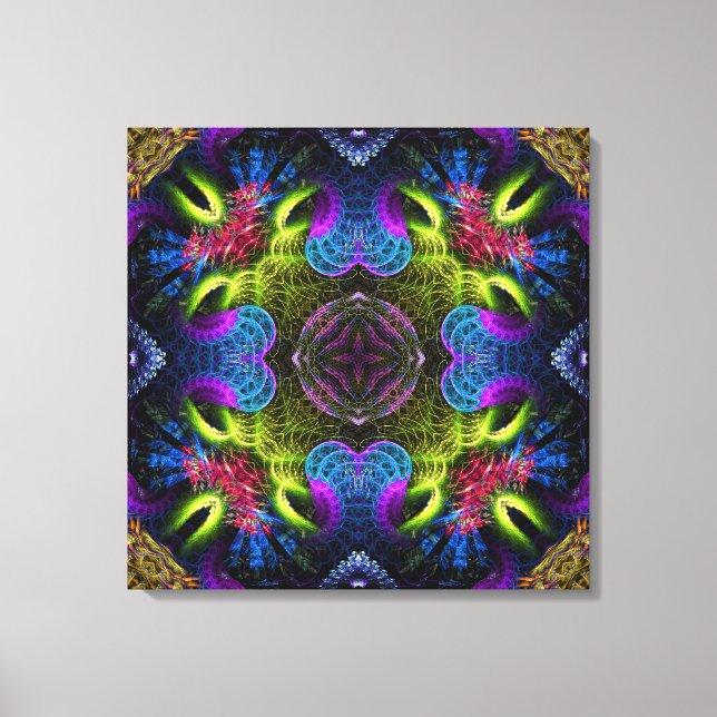 Fractal Färg Geometric Art Canvas (Framsida)