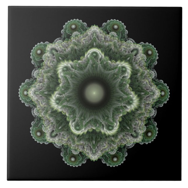 Fractal finare ornament kakelplatta (Framsidan)