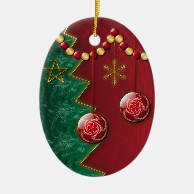 Fractal Firande jul Ornament (Framsidan)