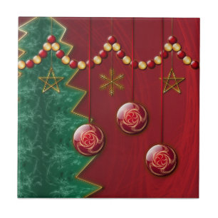 Fractal Firande jul Tile Kakelplatta